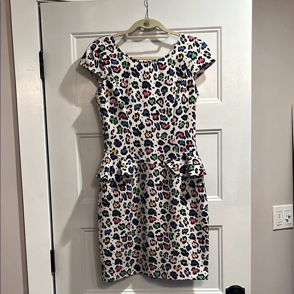 Betsey Johnson Multicolor Leopard Print Dress